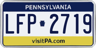 PA license plate LFP2719