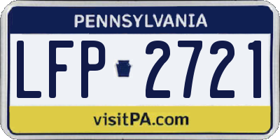 PA license plate LFP2721