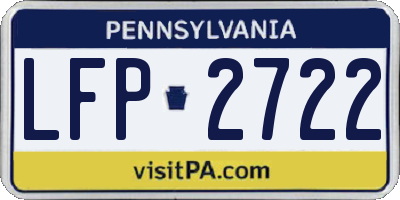 PA license plate LFP2722