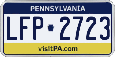 PA license plate LFP2723