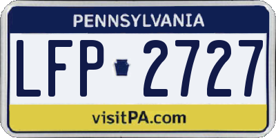 PA license plate LFP2727