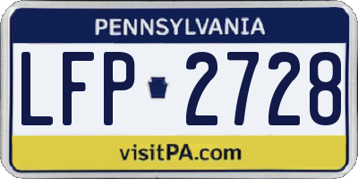 PA license plate LFP2728