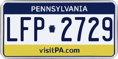 PA license plate LFP2729