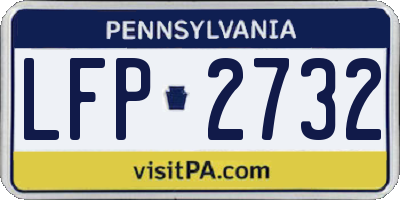 PA license plate LFP2732