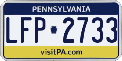 PA license plate LFP2733