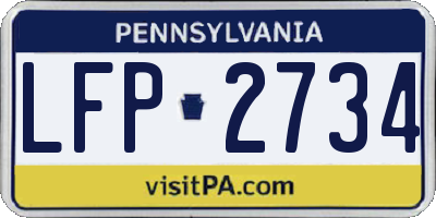 PA license plate LFP2734