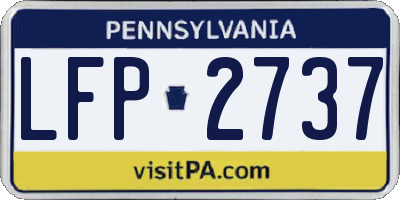 PA license plate LFP2737