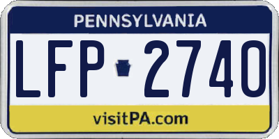 PA license plate LFP2740