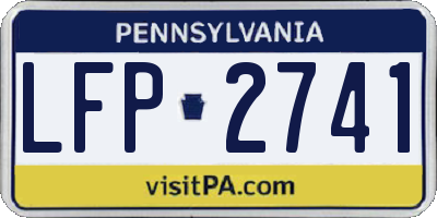 PA license plate LFP2741