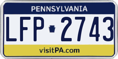 PA license plate LFP2743