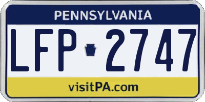 PA license plate LFP2747