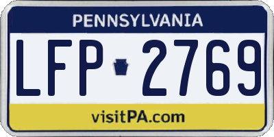 PA license plate LFP2769
