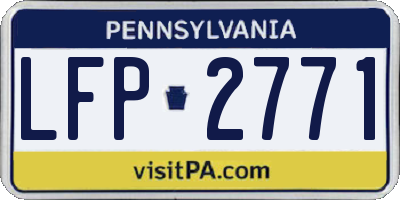 PA license plate LFP2771