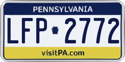 PA license plate LFP2772