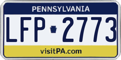 PA license plate LFP2773