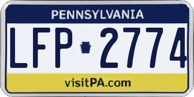 PA license plate LFP2774