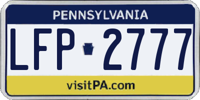 PA license plate LFP2777