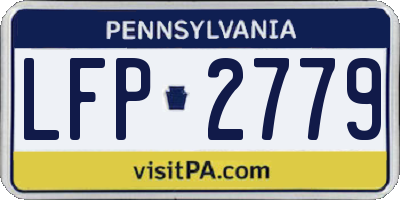 PA license plate LFP2779