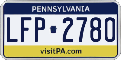 PA license plate LFP2780