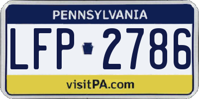 PA license plate LFP2786