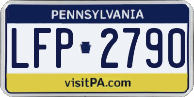 PA license plate LFP2790