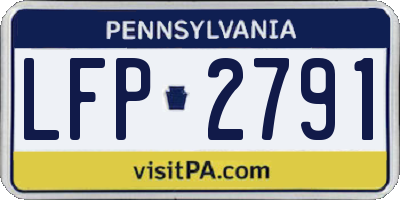 PA license plate LFP2791