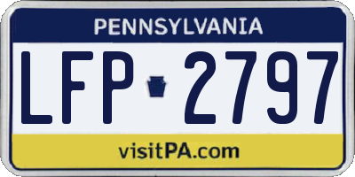 PA license plate LFP2797