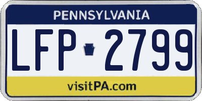 PA license plate LFP2799
