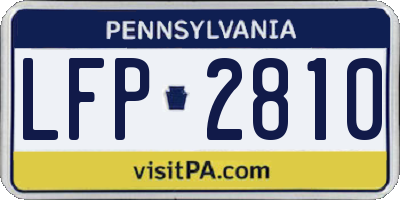 PA license plate LFP2810