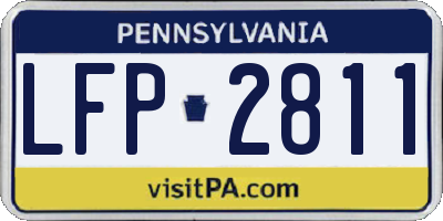 PA license plate LFP2811