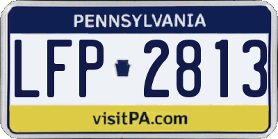 PA license plate LFP2813