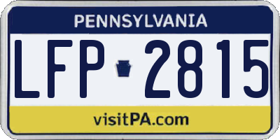 PA license plate LFP2815