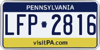 PA license plate LFP2816