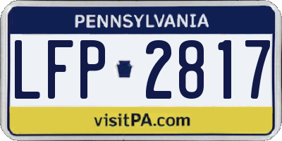 PA license plate LFP2817