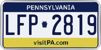 PA license plate LFP2819