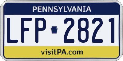 PA license plate LFP2821