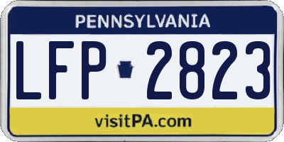 PA license plate LFP2823