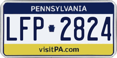 PA license plate LFP2824