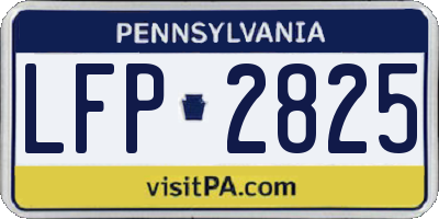 PA license plate LFP2825