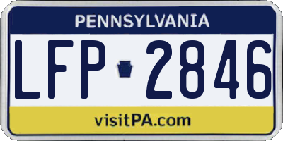 PA license plate LFP2846
