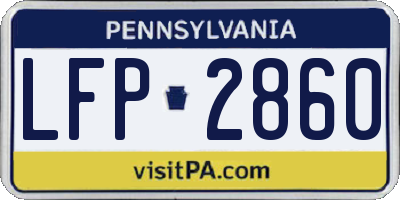 PA license plate LFP2860