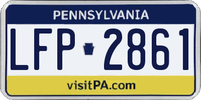 PA license plate LFP2861