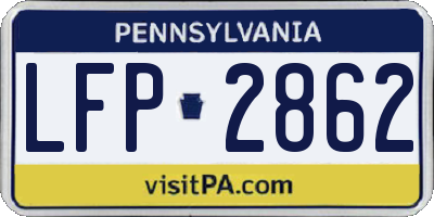 PA license plate LFP2862