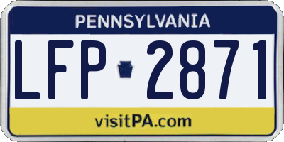 PA license plate LFP2871