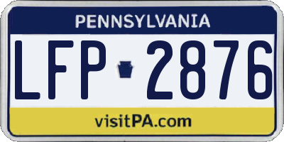 PA license plate LFP2876