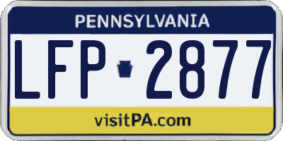 PA license plate LFP2877