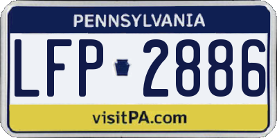 PA license plate LFP2886