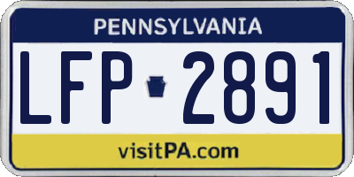PA license plate LFP2891