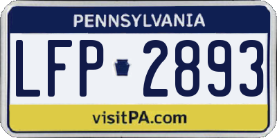 PA license plate LFP2893