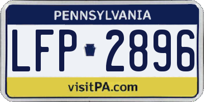 PA license plate LFP2896